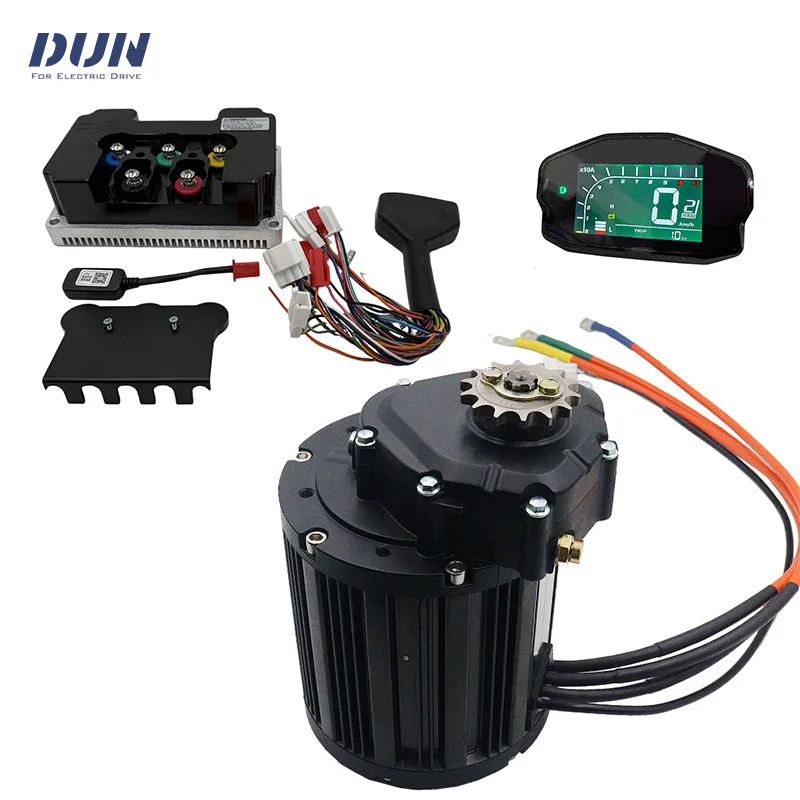 

New QS 138 4000W V3 Mid Drive Motor With 72V BLDC Fardriver Controller ND72680 and DKD Display Speedometer Kits