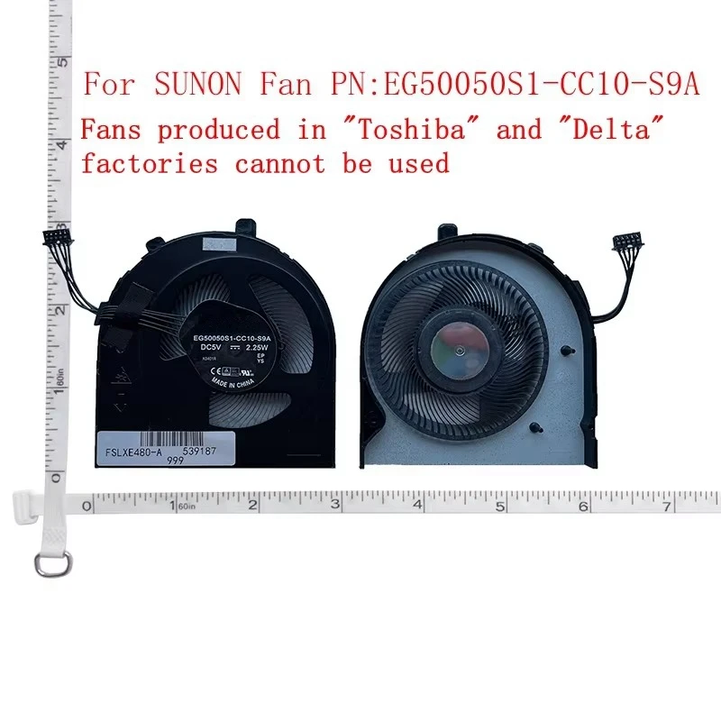 New cpu cooling fan for Lenovo Thinkpad E480 E580 E485 E585 E490 E495 E590 E595 R480 Notebook Cooler Radiator - Image 2