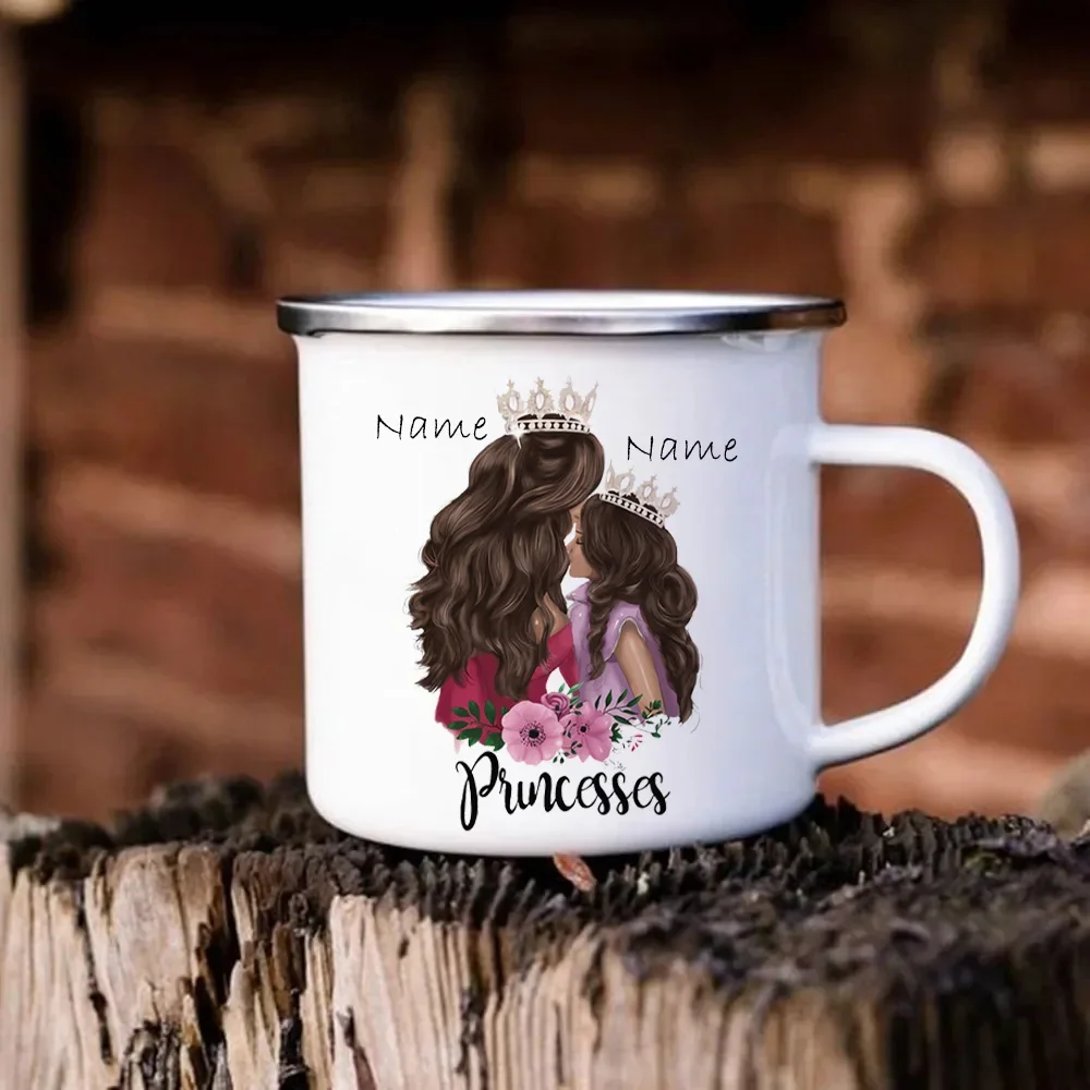 Customized Queen Little Princess Enamel Cup Printed Name Cup Mug Coffee Cups and Mugs Original Breakfast Cups Cupshe Dropshiping