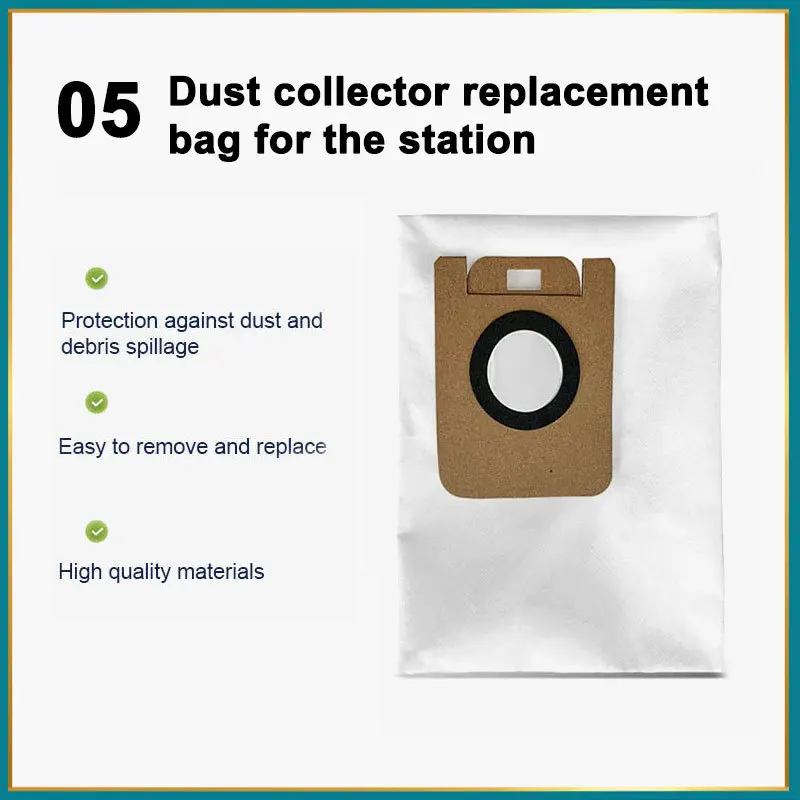 Spazzola laterale principale filtro Hepa Mop sacchetti antipolvere per Xiaomi Dreame D10plus/Z10pro/L10PLUS/RLS3D accessori di ricambio per aspirapolvere