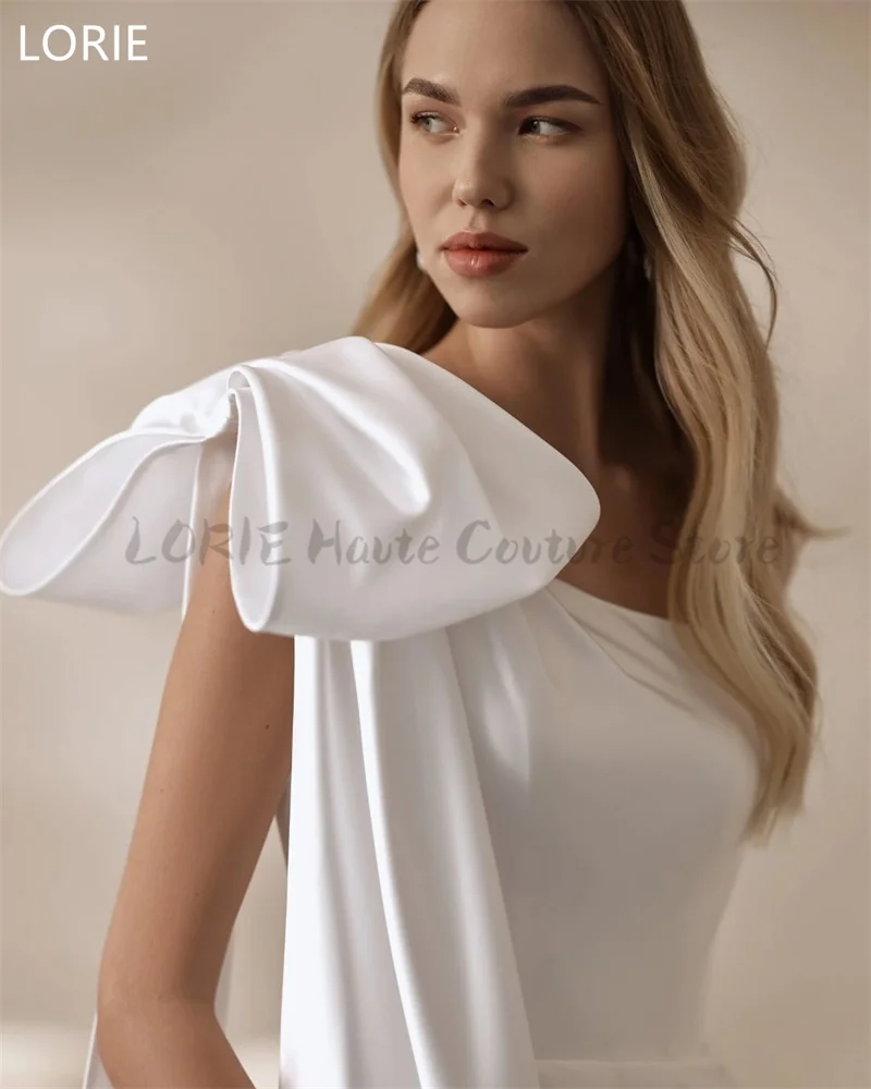 LORIE A-line One Shoulder vestidos de novia Wedding Dress Big Bow Elegant Bridal Gowns Princess Wedding Gown Customized2025