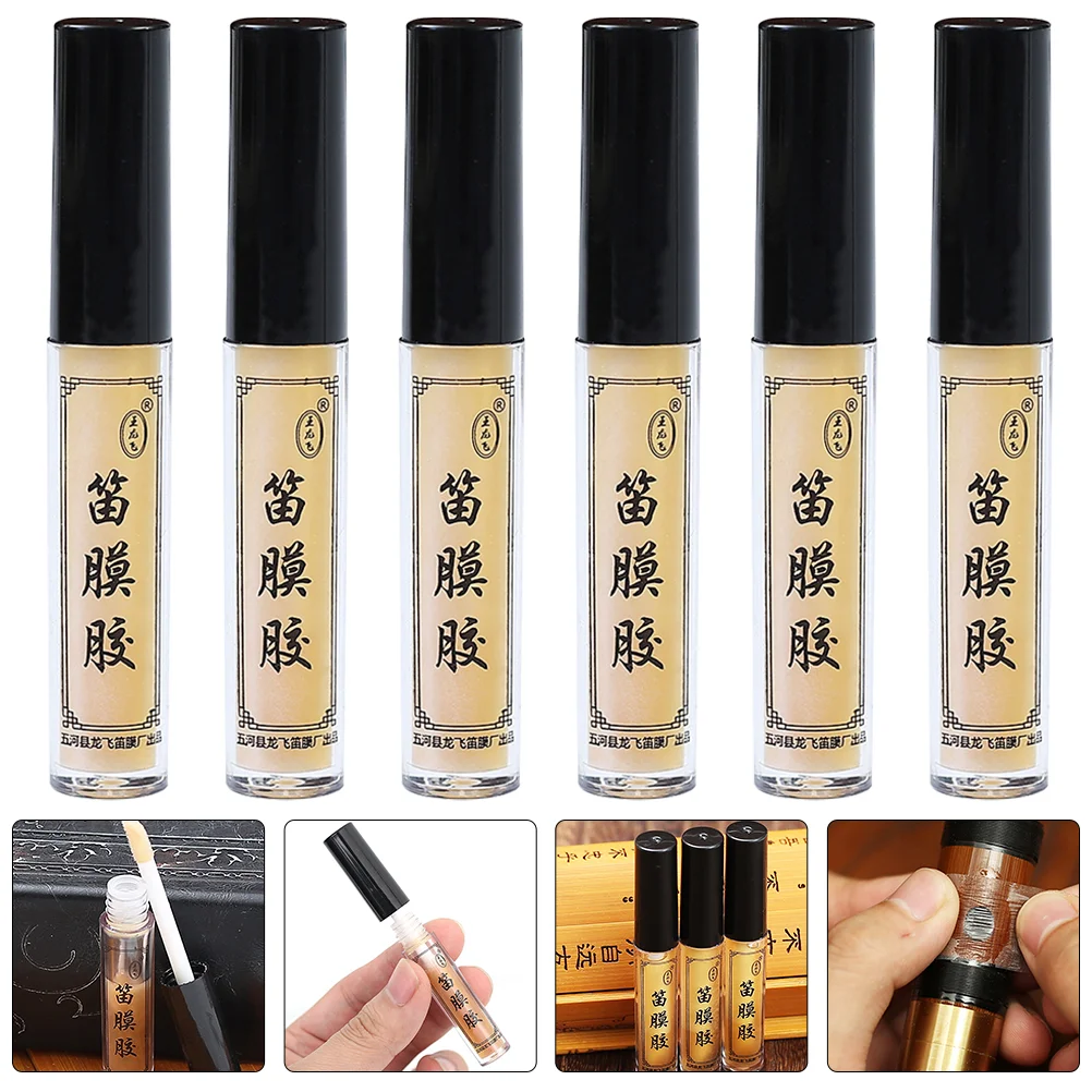 6 Bottles Dimo Glue Flute Performance Accessories Tool Adhesive Bamboo Natural Donkey-hide Gelatin Tools Dizi Membrane