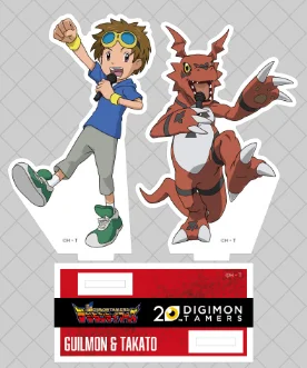 Anime Digimon Tamers figurka lalka tato Guilmon Ruki Renamon Jian teriermon akrylowy stojak Model płyta Cosplay zabawka na prezent