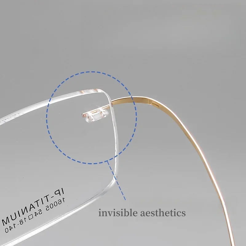 β-Titanium Transition Aviation Sunglasses Prescription Glasses Rimless Eyeglasses Men Myopia Multifocal Reading Eyewear Custom - view 4