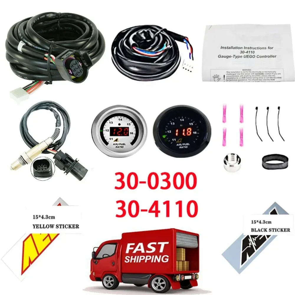 Kit de medidor de relación de combustible y aire de banda ancha serie X, 30-0300, 30-4110, O2, Sensor de oxígeno y Gas de escape para Volvo, Lexus,