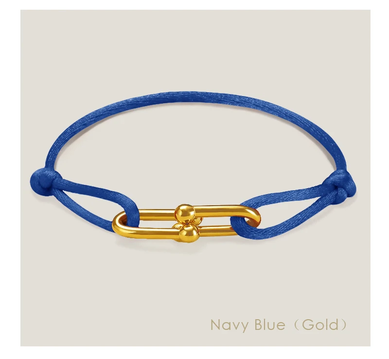 MOONLIGHT Classic Adjustable U-Shape Charm Bracelets for Women High Quality Silk Rope Bracelet Female Jewelry Gifts Wholesale