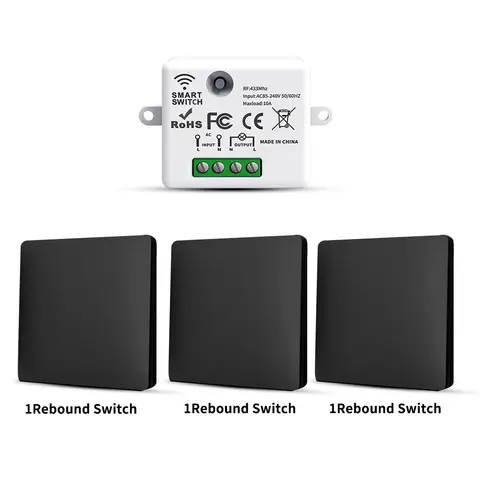 LVGEMSS RF433 Smart Wireless Switch Self-Powered Waterproof Wall Panel Remote Light Switch Push Button Home Automation