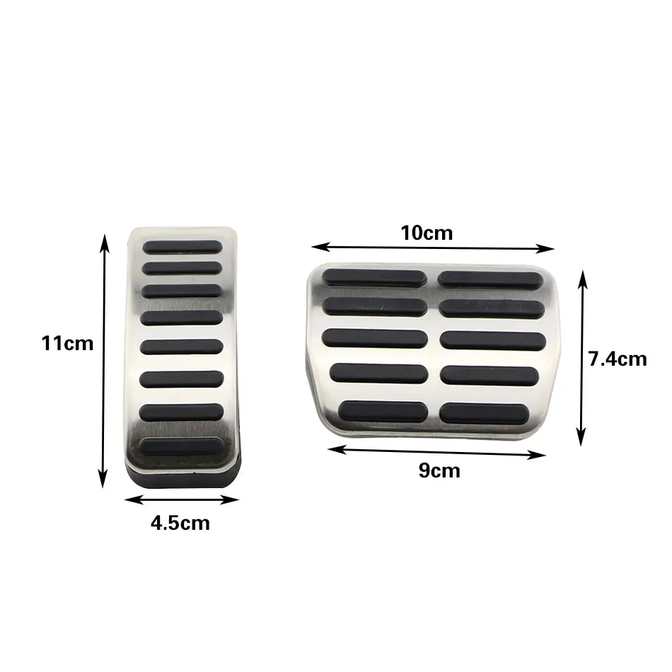 Stainless Steel Clutch Accelerator Gas Brake Clutch Pedal for Volkswagen Polo Bora Jetta MK4 Skoda Fabia Rapid Audi A1 A2 A3 TT view 5