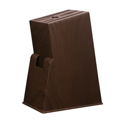 Knife Holder Desktop Storage Shelf Plastic Rack Kitchen Household Container Imitation Wood Grain Knife Storage Box Grain Holder
