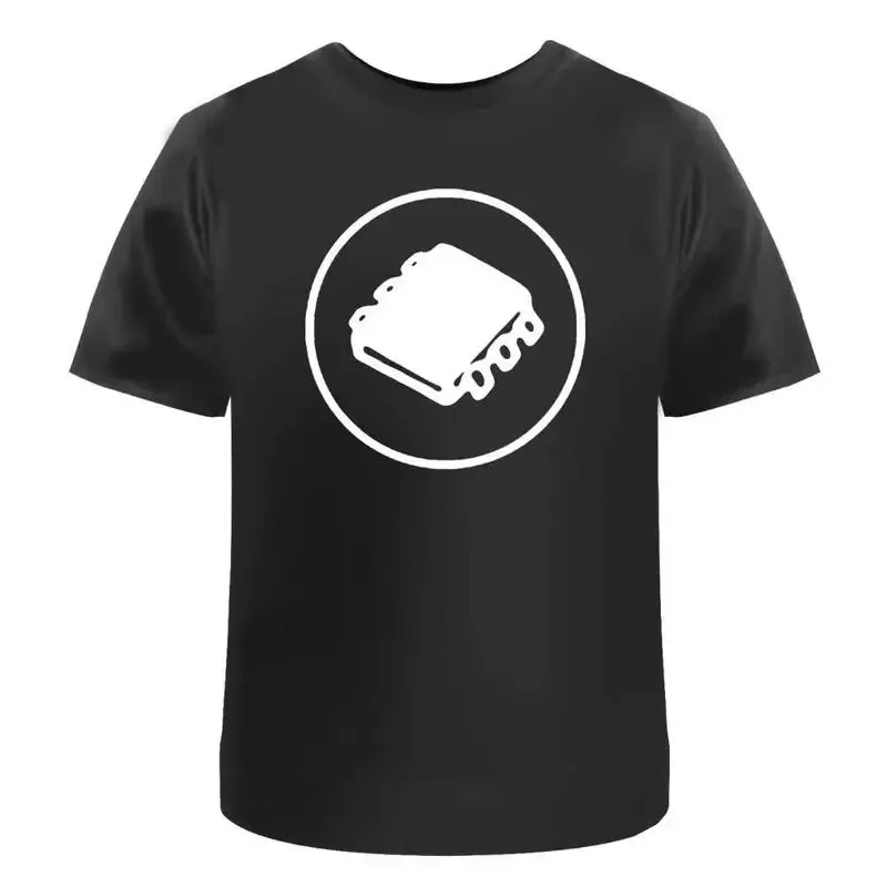 Microchip In Circle' Cotton T Shirt Ta021298