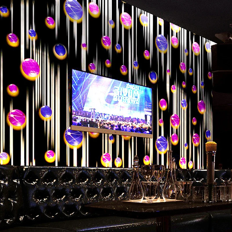 KTV Wallpaper 3D Personality Fashion Flashing Wall Covering Home Decoration Bar Hotel Fancy Ballroom Box Theme Room Wall Sticker