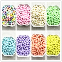 NEW 6mm 8mm 10mm Round Acrylic Matte Beads Loose Spacer Beads for Jewelry Making DIY Handmade Bracelets Necklace