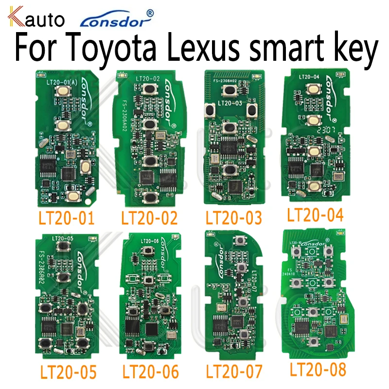 Lonsdor Smart Car Key Universal PCB LT20 8A/4D Chip A433 F433 5290 0020 0440 0410 0140 5801 for Lexus Subaru Toyota Remote Key