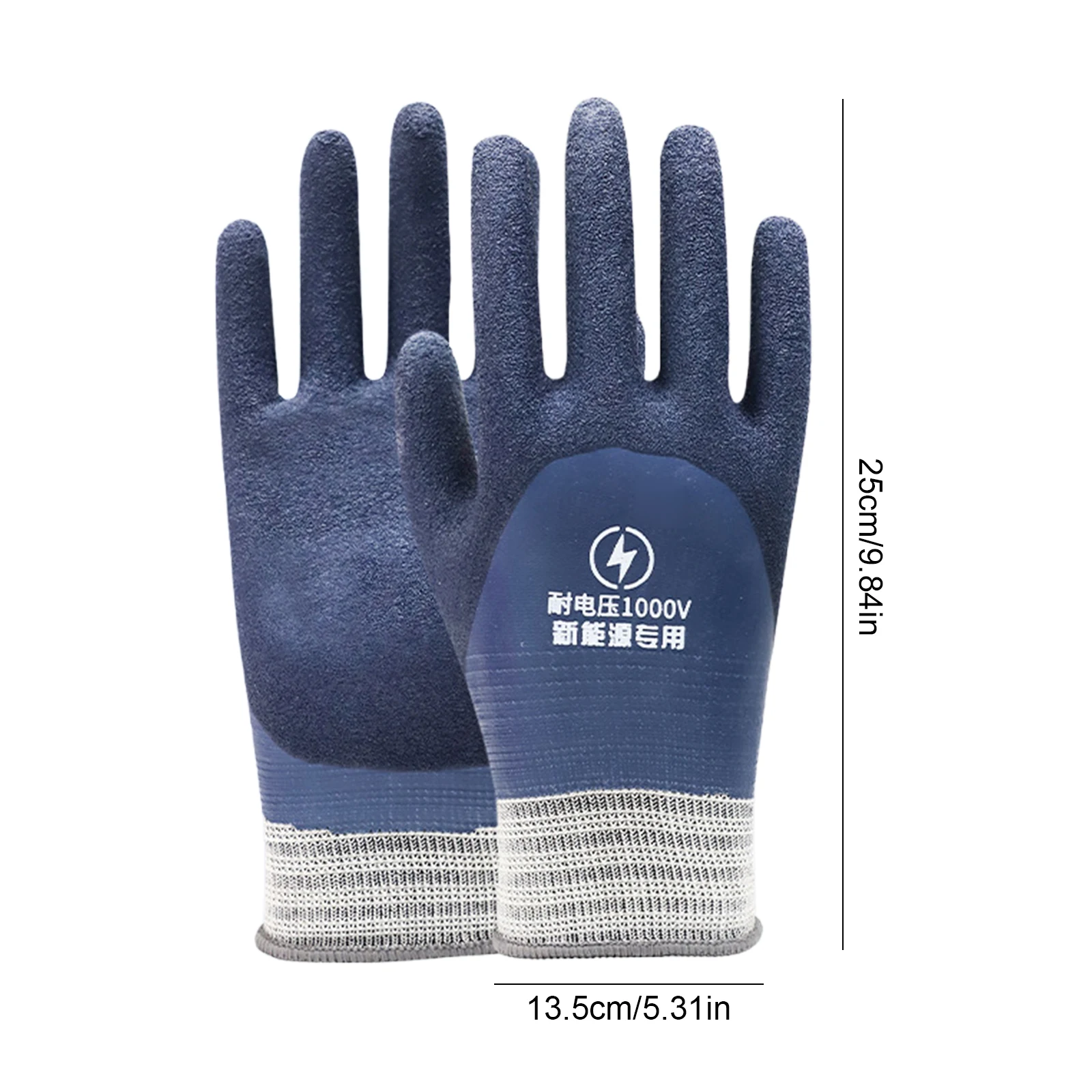 Электроизоляционные перчатки 1000 В, защитные рабочие перчатки, перчатки с электроизоляцией, противоскользящие резиновые садовые перчатки, 1-3 пары