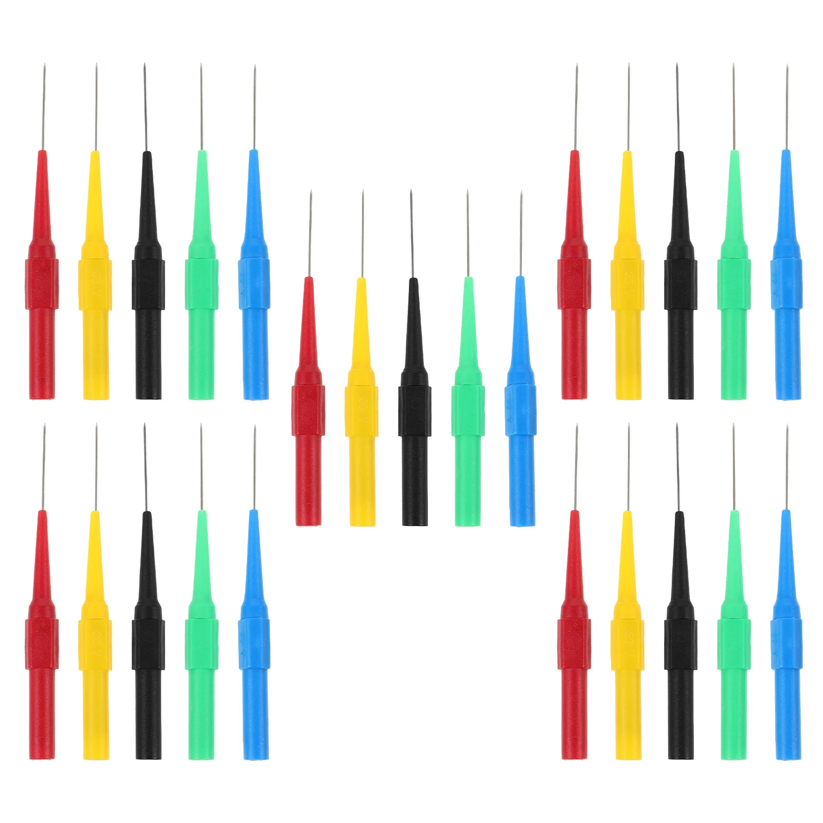 25 قطعة مجسات السيارات المتعددة 0.7 مللي متر غير المدمرة سلك ثقب اختبار التحقيق لإصلاح السيارات ارتفاع درجة الحرارة مرنة #1