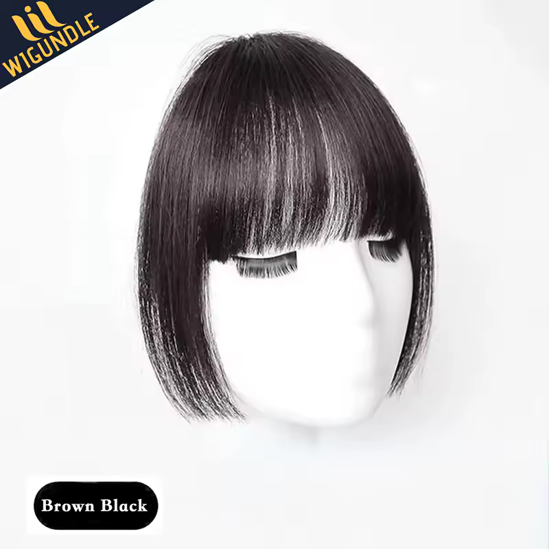 Fake Air Bangs Hair Styling Tools Hair Clip-In Extension Synthetic Hair Fake Fringe Natural False Hairpiece Women Clip In Bangs - Image 14