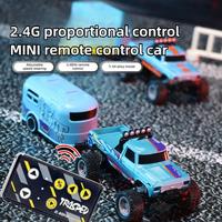 1/64 Variable Speed Racing Mini Remote Control Car Electric Four-wheel Drive Off-road Drift Car Alloy Cool Light Boy Racing Toy