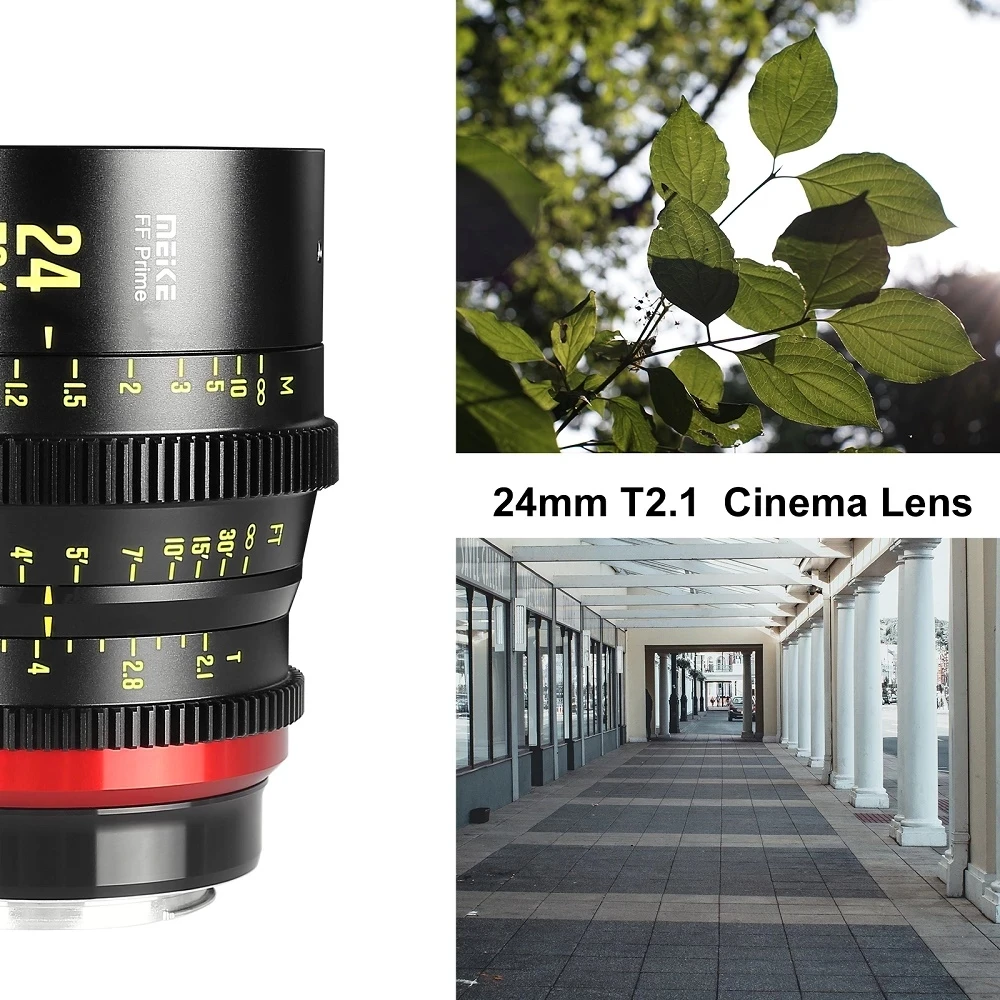 Meike 24mm T2.1 Full Frame Prime Cine Lens for Canon EF RF Mount /for  E Mount /for  L Mount /for PL-Mount