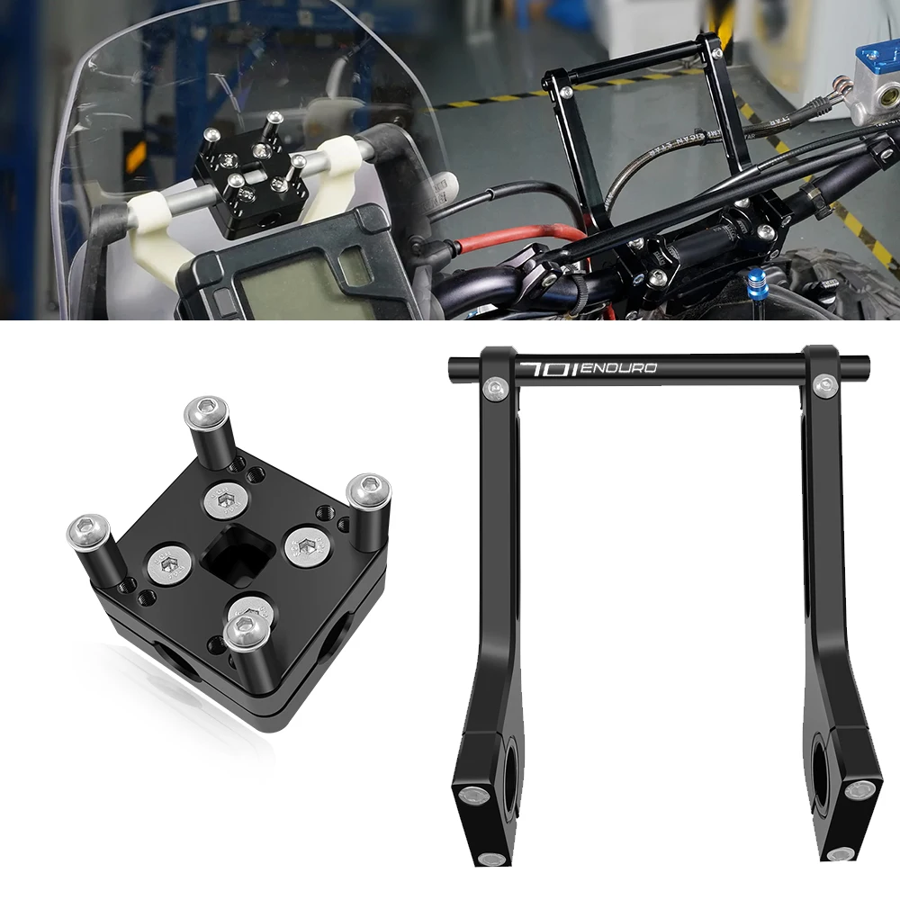 For 701 Enduro Supermoto 2016-2023 TC TE FC FE TX FX 125-501 2014-2023 GPS Bracket Navigation Roadbook Mounting Arms Kit