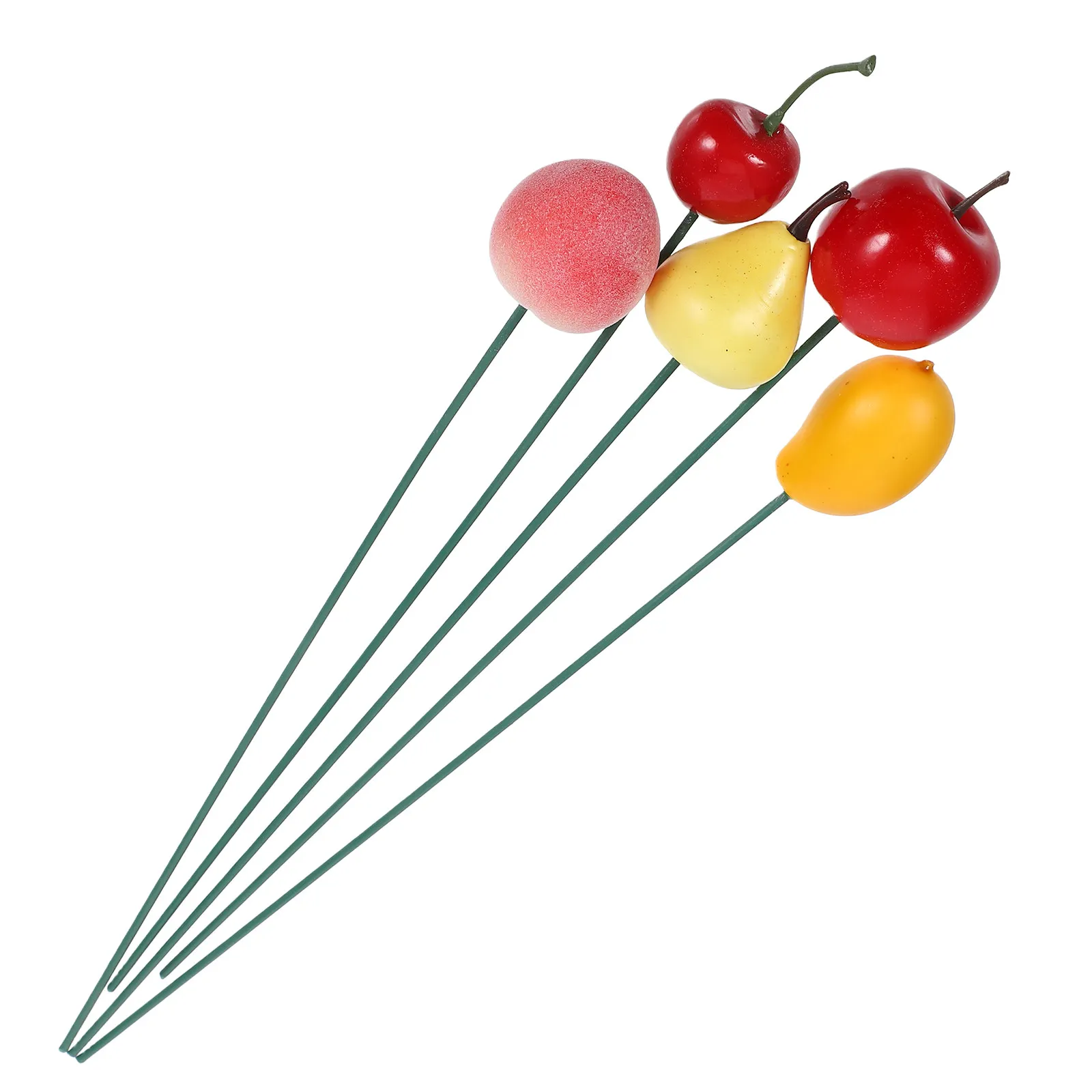 Realistic Artificial Food Garden Stakes Set – 5pcs Outdoor Yard & Flowerpot Decoration