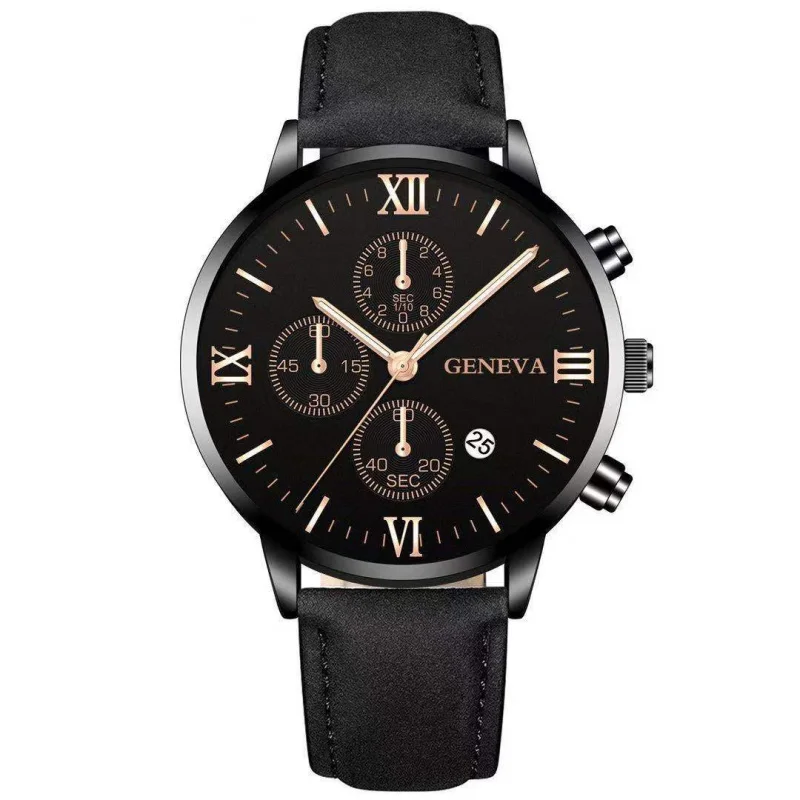 

Cross-Border New Arrival Leisure Steel Watch Innovative Fake Three Eyes and Six Needles Calendar Business Men's Quartz Wrist Wat