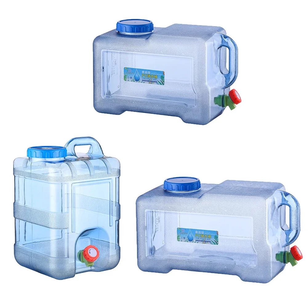 20/22L Portable Water Bucket Car Large Capacity Water Container Water Storage Carrier Tank With Faucet Accessories For Driving