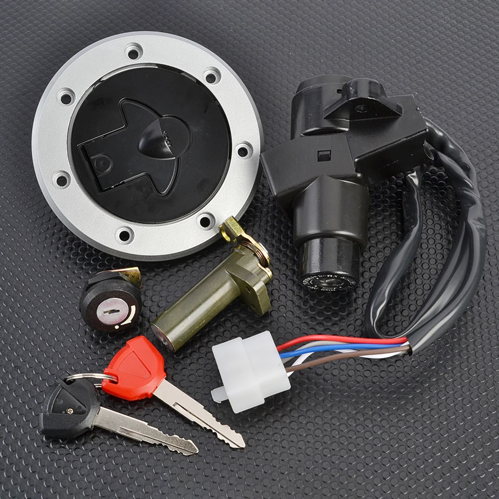 Gas Cap Ignition Switch Seat Lock with Key Kit For Kawasaki ZX1100 GPZ1100 ZZ-R1100 ZZR1100 27016-5204 27016-5205 51049-1091