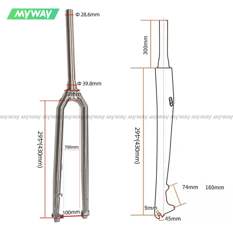 

Титановая вилка 29er для горного велосипеда, коническая труба, дисковый тормоз IS, передняя вилка для бездорожья