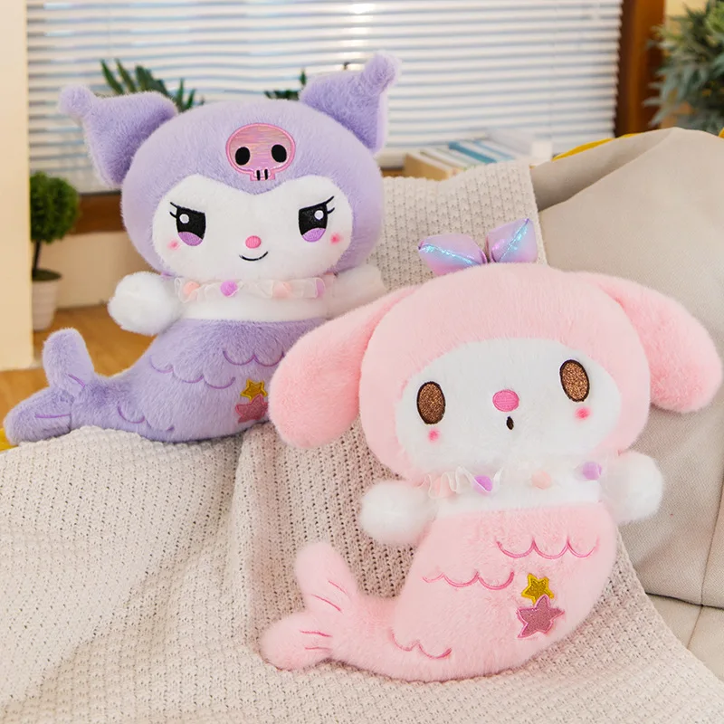 

Игрушка плюшевая мультяшная Sanrio, детская подушка для сна Kuromi My Melody Girl, сопровождение куклы, Удивленный подарок