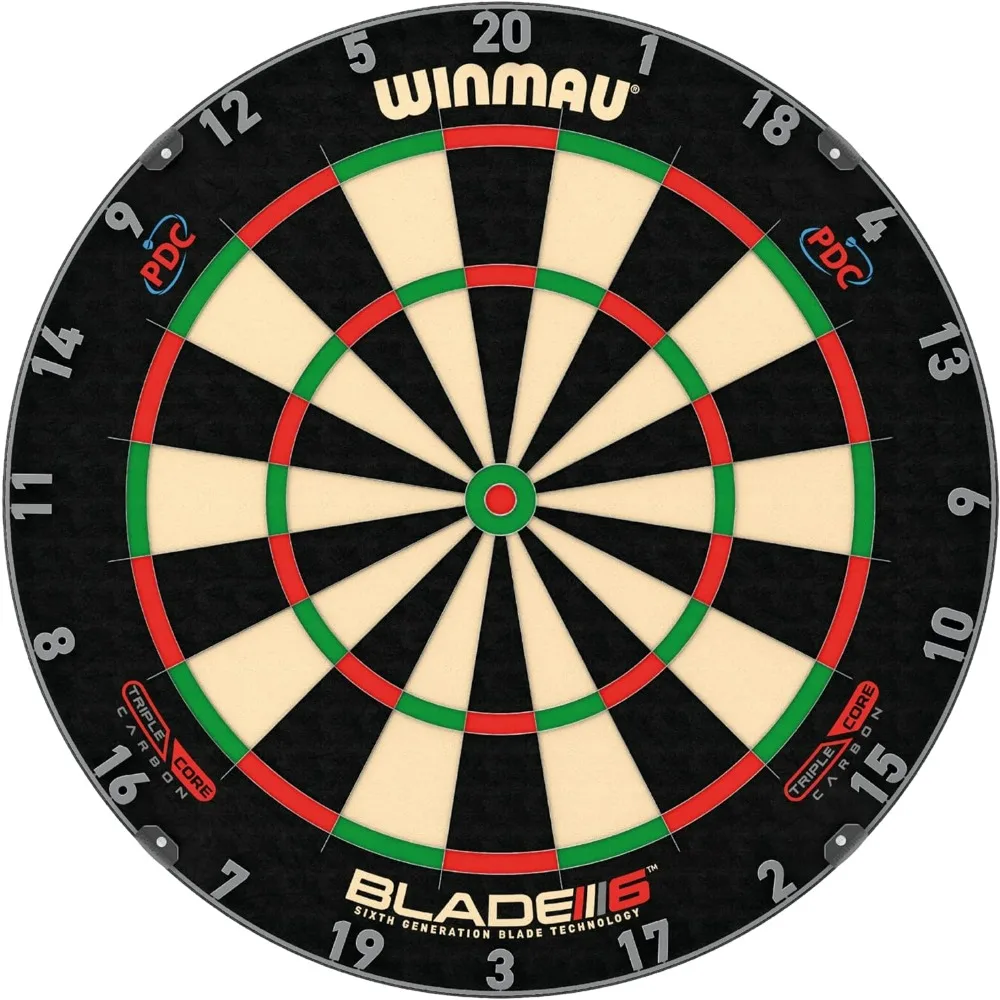 

Blade 6 Professional Bristle Dartboard with Official Tournament Specifications – endorsed by The PDC