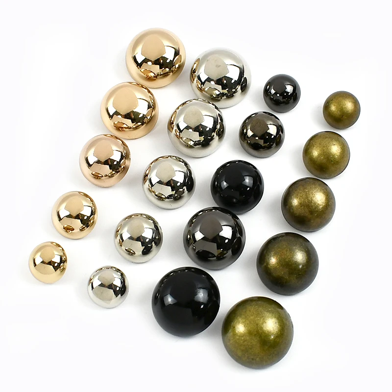 

20Pcs Meetee 10-25mm Mushroom Round Metal Buttons Sewing Jacket Coat Suit Shank Button Garment Sweater Decor Buckles Accessories