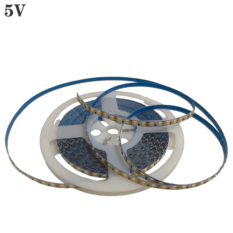 10m/Roll LED Strip 5V High Brightness SMD2835 120LEDs/m 7mm Wide Flexible LED Ribbon Home Lamp Strip White Warm White Diode Tape