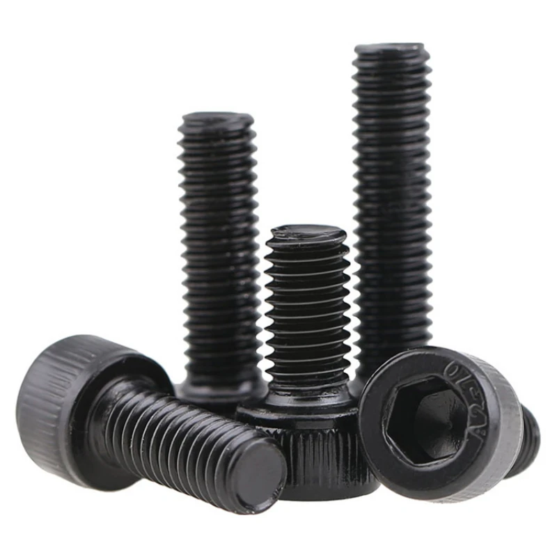 2~50pcs Black Galvanized 304 Stainless Steel Hexagon Hex Socket Head Cap Bolt Screw DIN912 M1.6 M2 M2.5 M3 M4 M5 M6 M8 M10 M12