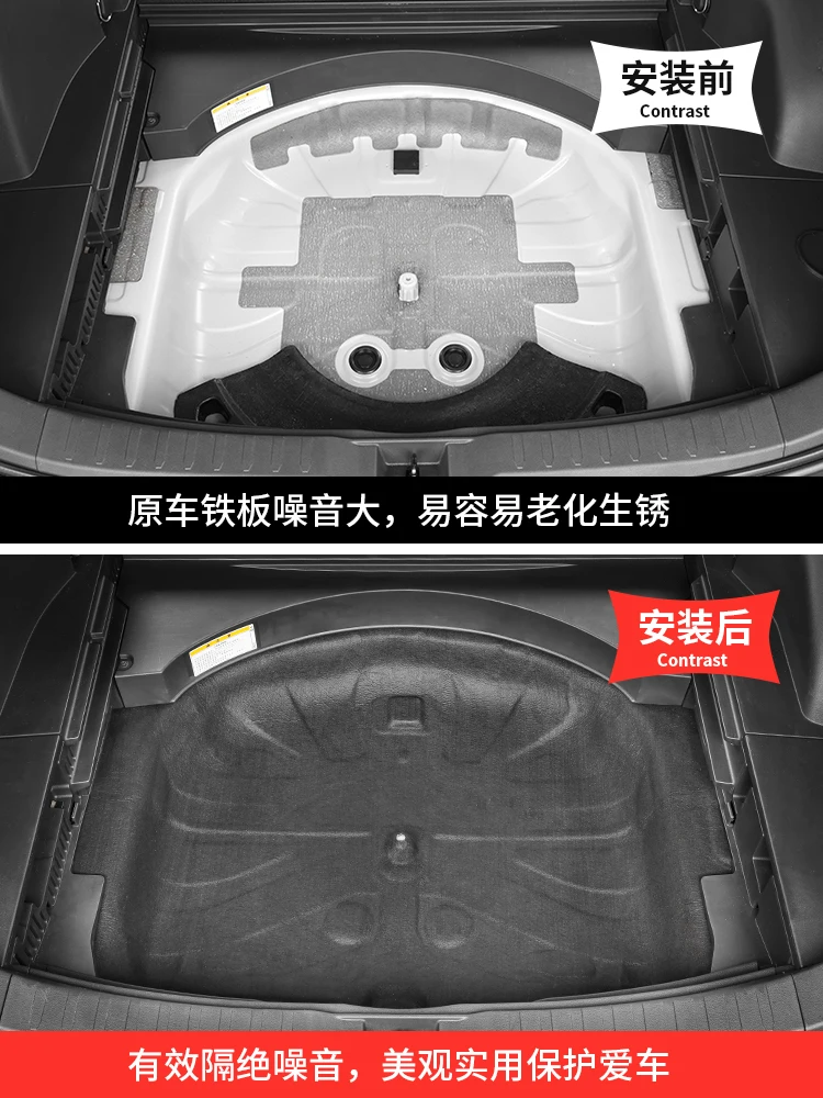 For Toyota RAV4 2019-2023 5th Spare Tire Box Sound Insulation Cotton Trunk Heat Insulation Foam Flame Noise Reduction