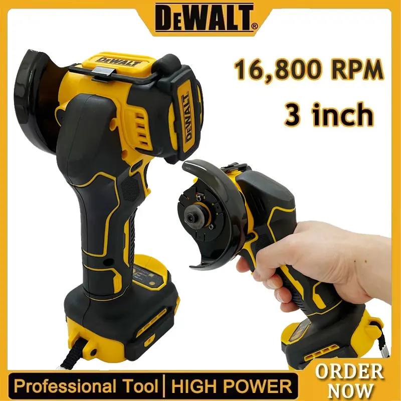 

Аккумуляторная угловая шлифовальная машина DEWALT для резки и полировки, электрическая алмазная шлифовальная машина, электроинструмент