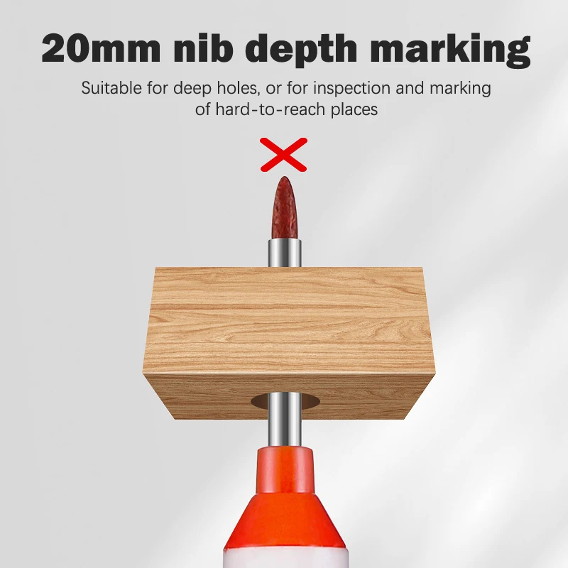 Construction Marker Pen 20Mm Line Marker tag Markers Pen Double Nib Long Head Marker Deep Hole Metal Bathroom Carpentry Ceramic