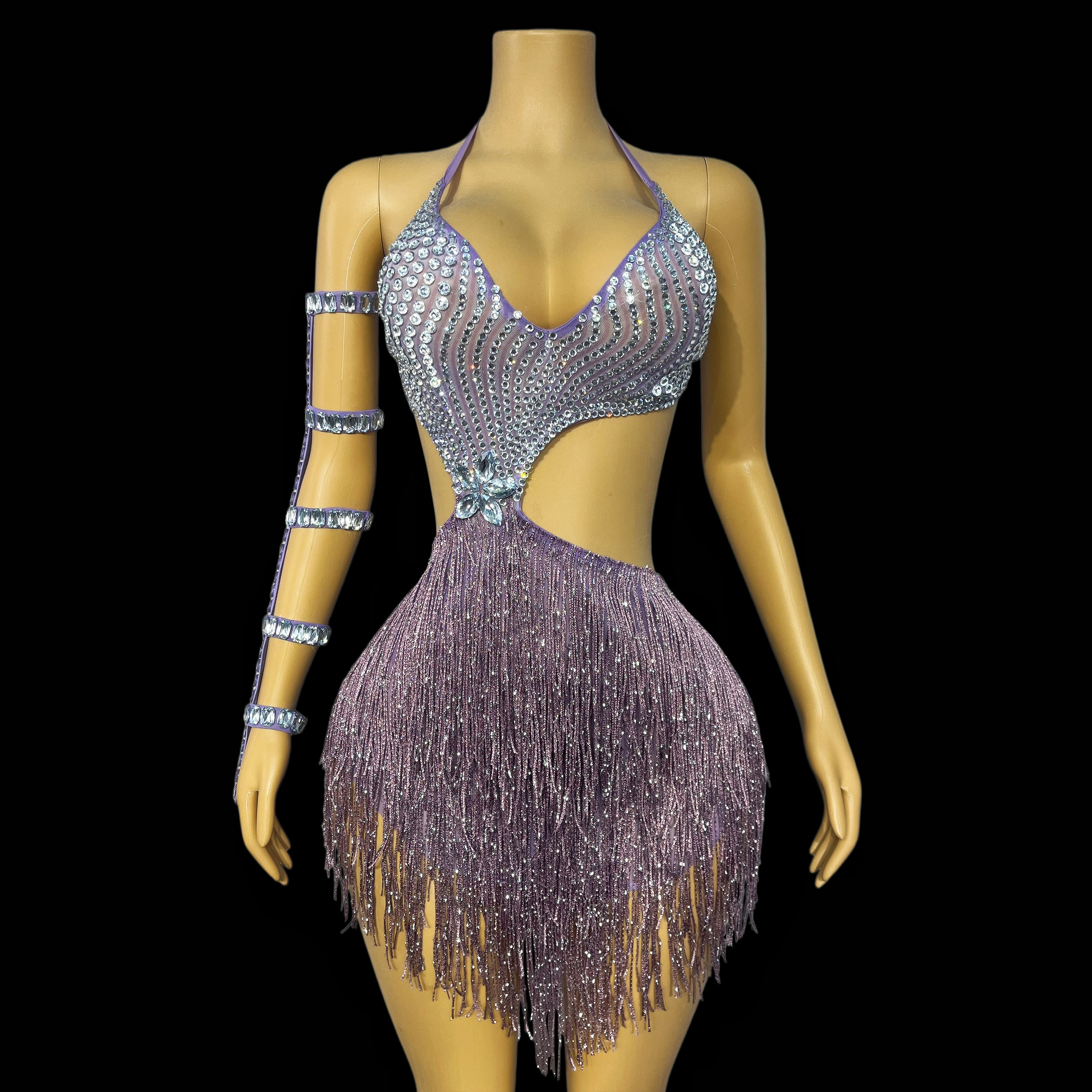New Fashion Fringed style Special Dance Dress Shiny Dance Dress Sexy backless Dress Singer's Dance Party outfit zipopo