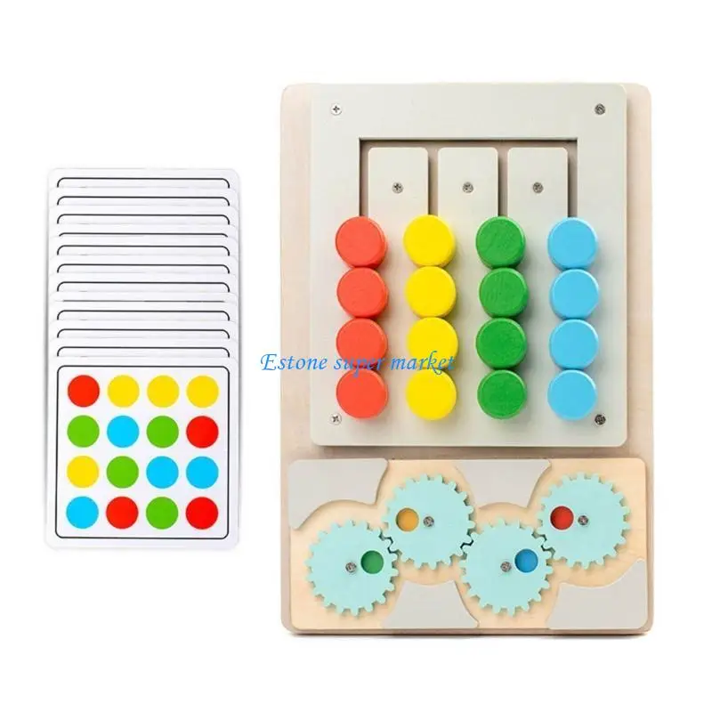 090B لعبة الألغاز المنزلق للأطفال مطابقة للألوان مطابقة للألغاز ألغاز ألغاز ألعاب التعليم والتعلم لمرحلة ما قبل المدرسة