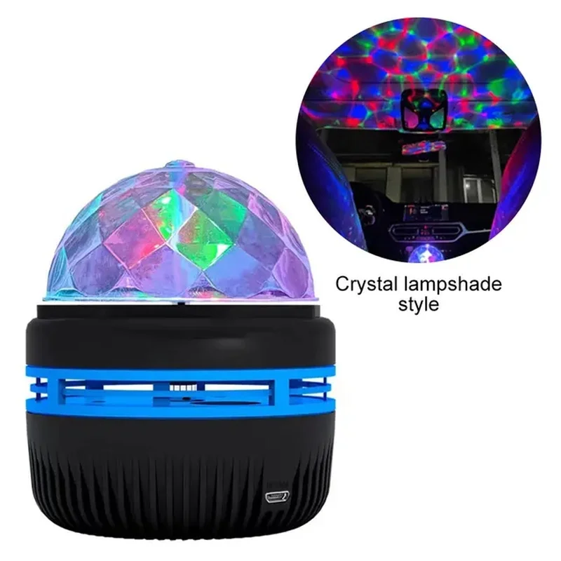 1PC Star Projector Lamp Usb Powered Colorful Rotating Magical Ball Light Car Atmosphere Lamp KTV Bar Disco DJ Party Stage Light