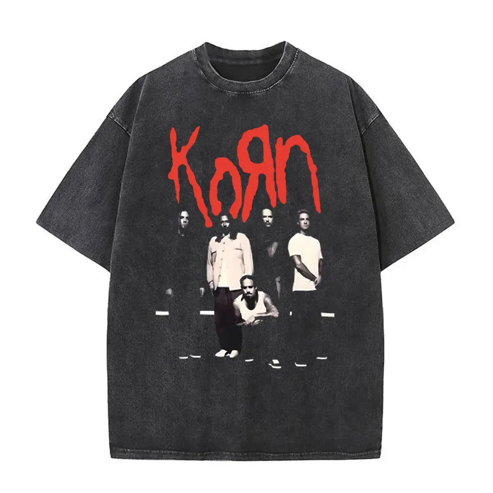 

Випраная винтажная рок-группа Korn Ftl 25, футболка Follow The Leader, мужская готическая повседневная футболка большого размера, мужская футболка, мужская винтажная футболка