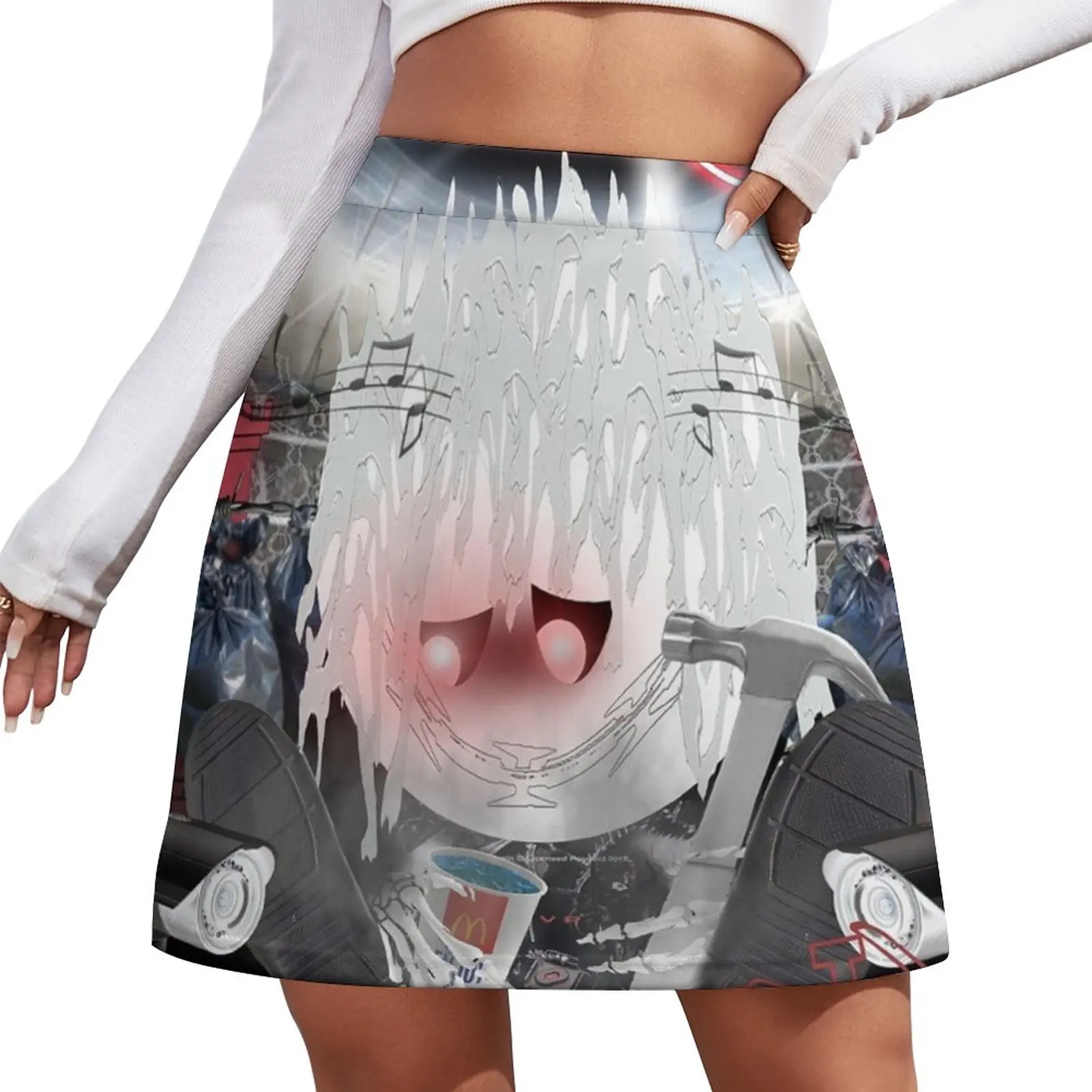 

Working on Dying HQ bladee album cover Mini Skirt rave outfits for women korean style clothes women 2023 short skirt for women