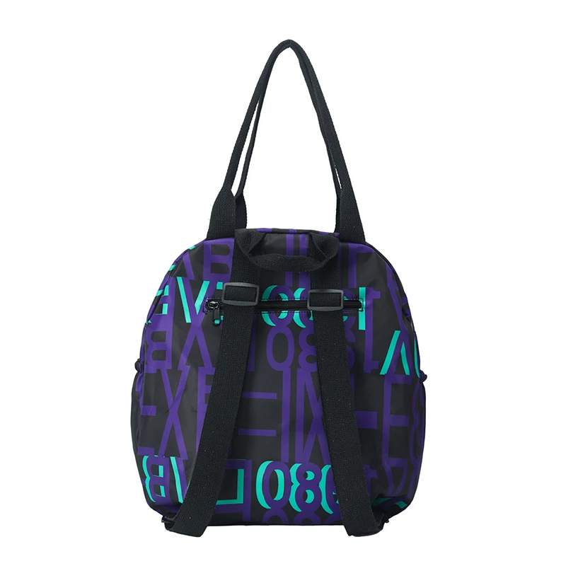 Mochila de viaje impermeable para mujer, bolso de hombro con estampado de letras, elegante, para viaje