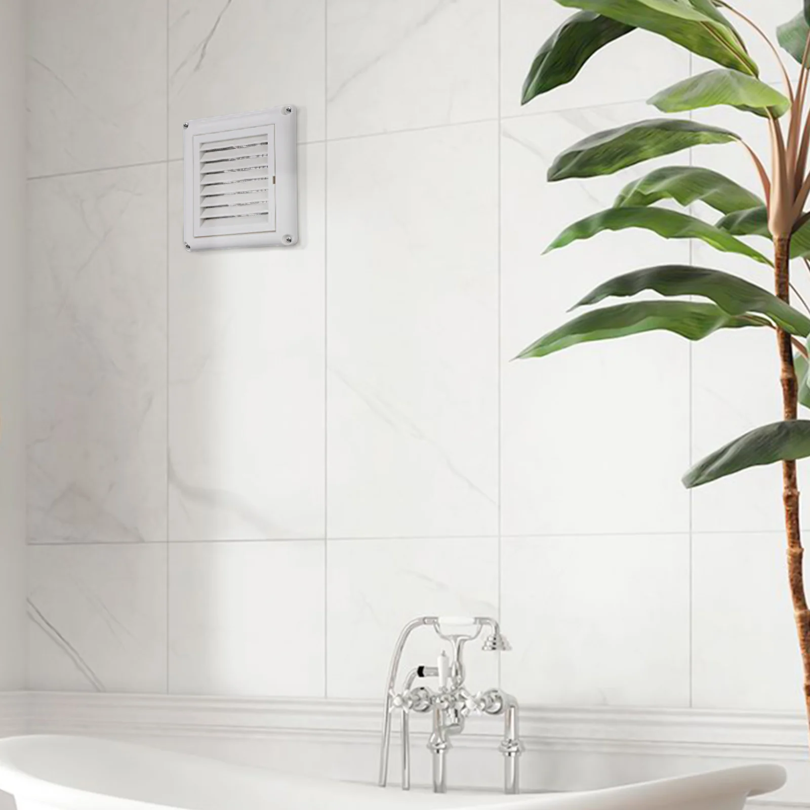 벽 천장용 화이트 플라스틱 에어컨 구멍 덮개, 내장형 방충망이 있는 환기 그릴 커버, 가정 사무실 욕실용