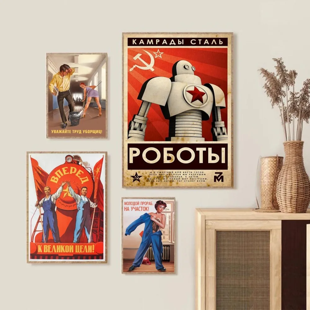 1pc Soviet Russia Communism Poster HD Posters Home Room Bar Cafe Decor Art Wall Painting Picture