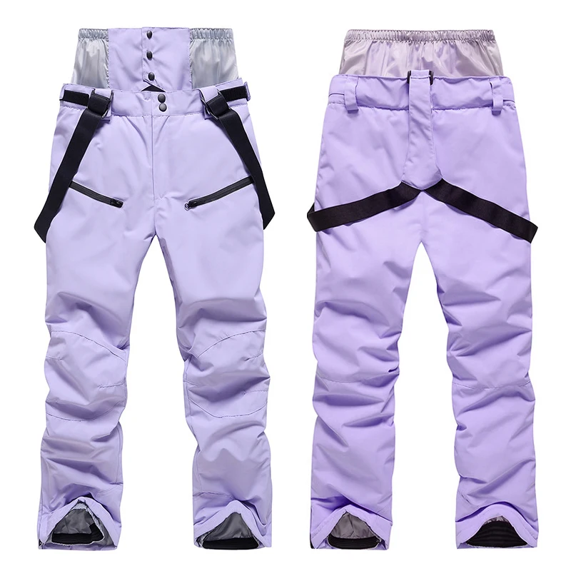 Pantalon de neige épais pour hommes et femmes, sangle respirante, coupe-vent, imperméable, sports de plein air, snowboard, ski, fjUnisex, hiver