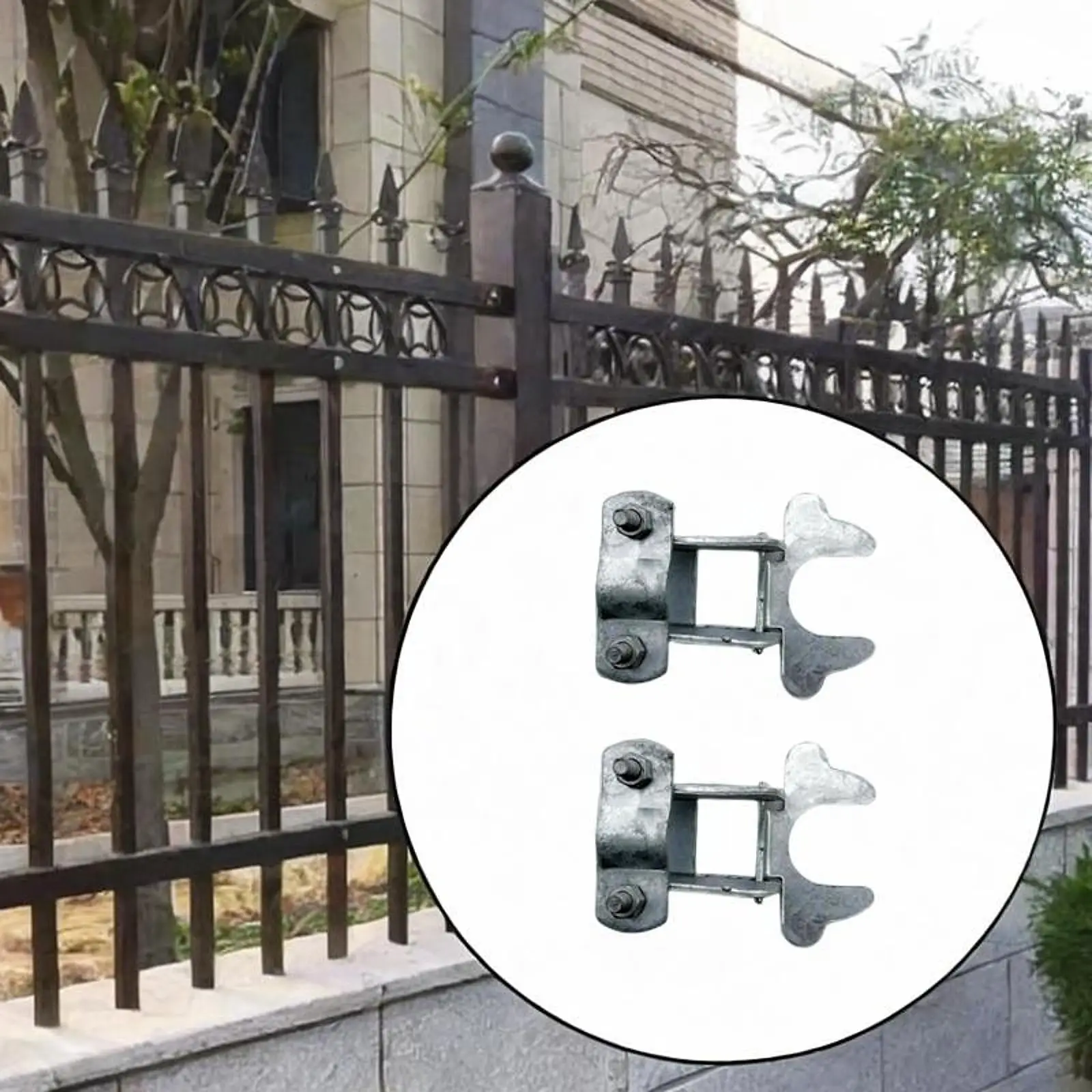 2Pcs Chain Link Fence Hardware Gate Latch for Sports Field Fence Garden Farm