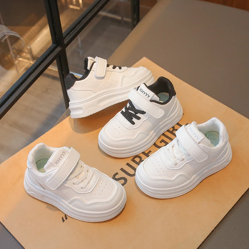 

Four Seasons Comfortable Best Kids Shoes White Casual Sneakers Non-Slip Thick Sole Daily School Shoes for Boys Girls