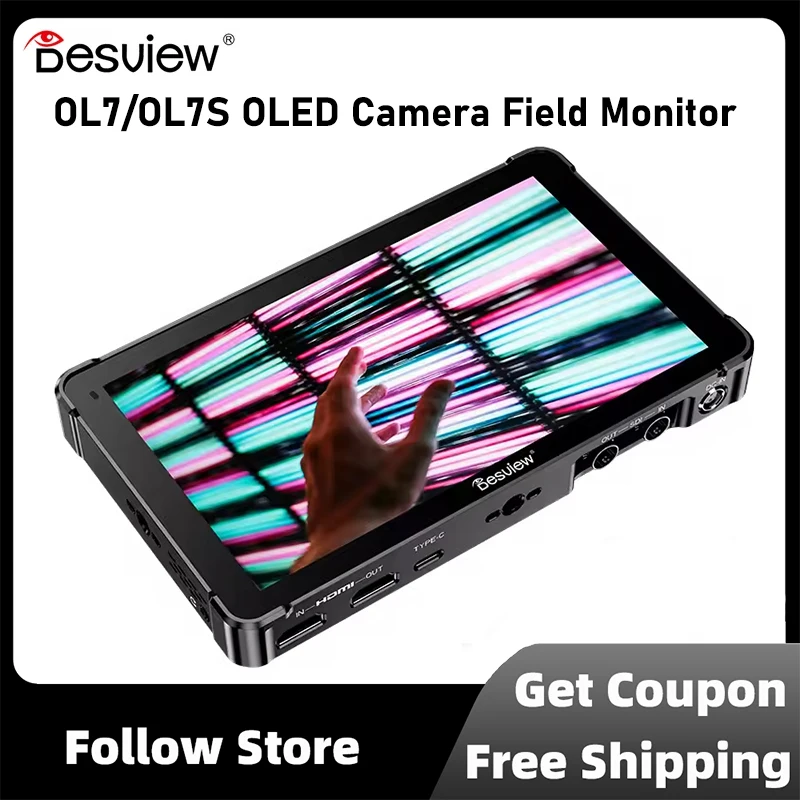 Desview OL7/OL7S 7-дюймовая OLED-камера Полевой монитор 3D LUT DSLR Высокая яркость Сенсорный экран SDI HDMI-совместимый вход Выход