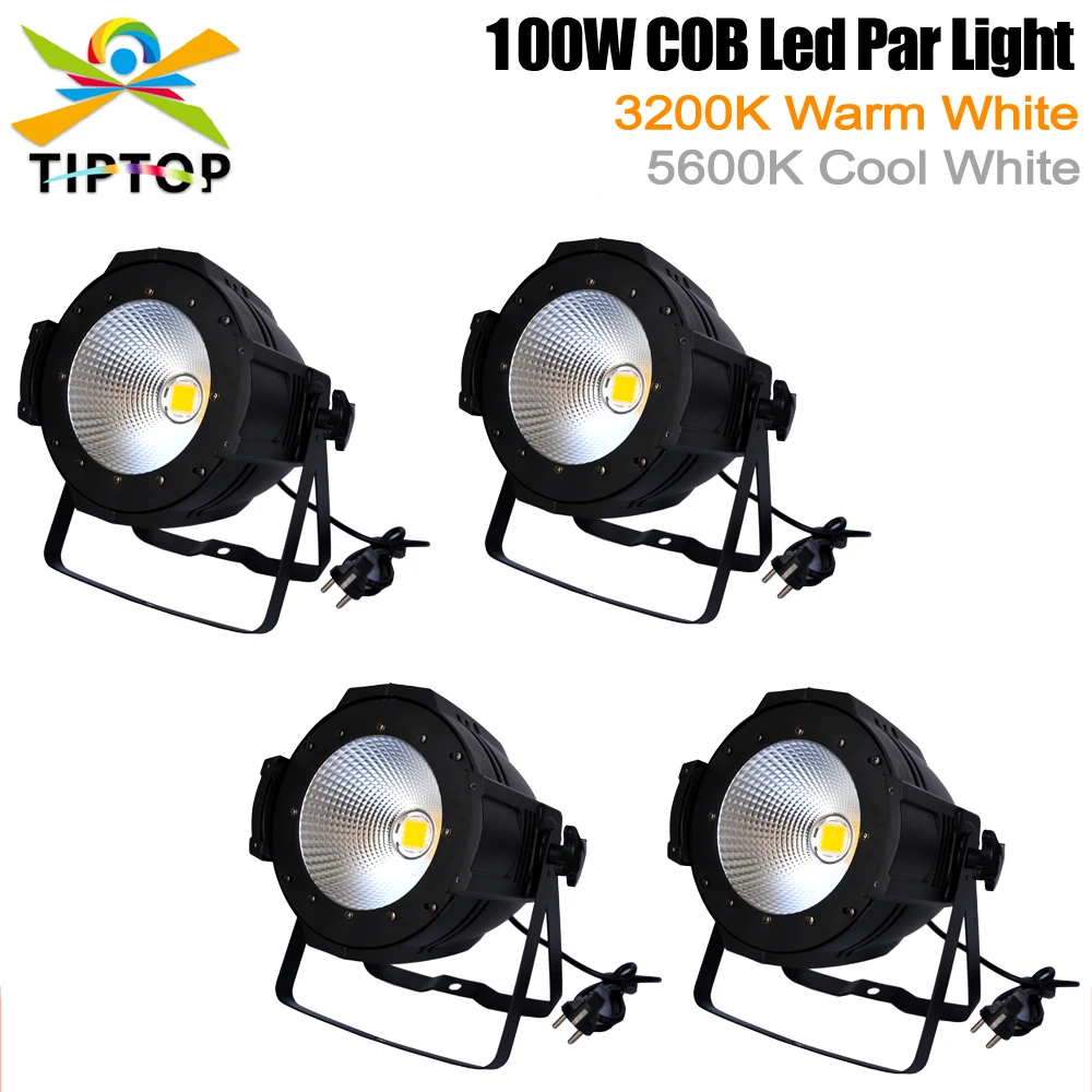 

Freeshipping 4PCS DMX 100W COB Warm Yellow/Warm White Led DJ Par Light 100 Wart DMX512 Control Mater/Slave Stage Lighting Effect