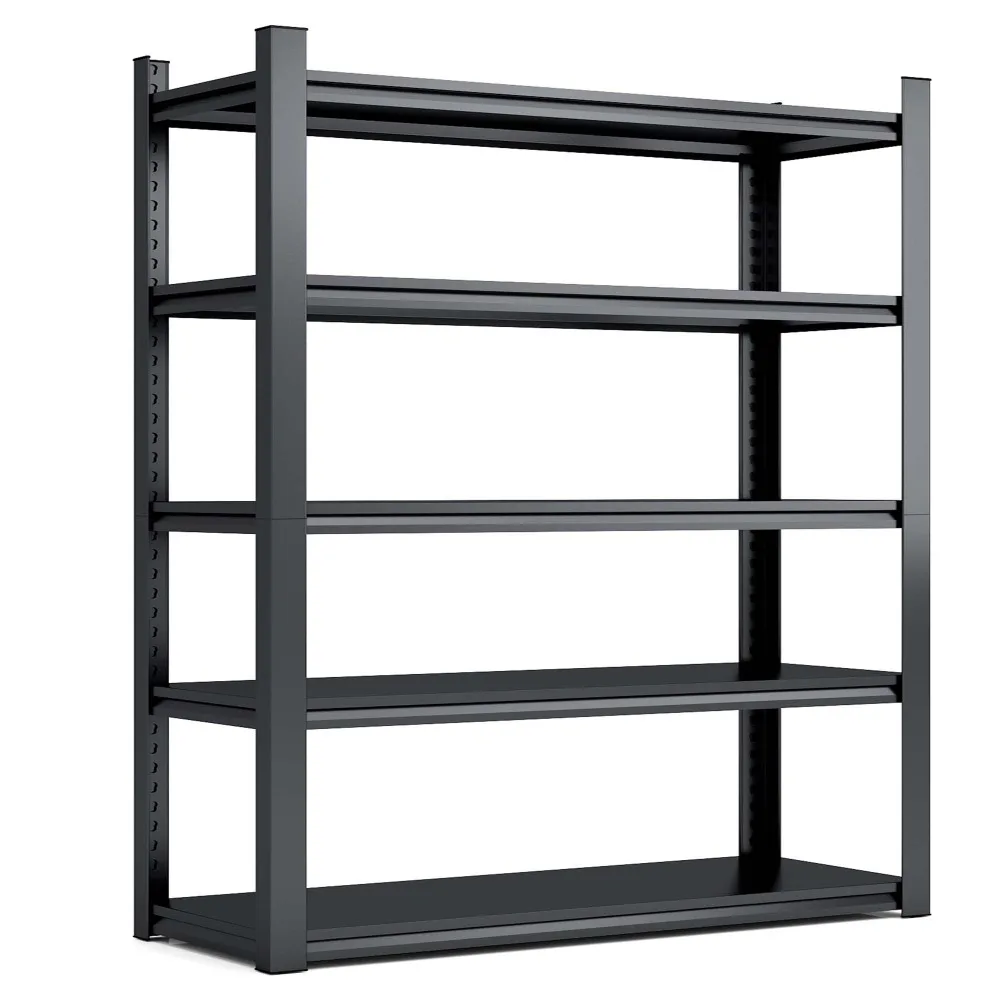 

78"H 5 Tier Metal Shelves for Storage Garage Shelving 2000LBS Heavy Duty Storage Shelves Adjustable Garage Shelf,47.2"W*18"D*78"